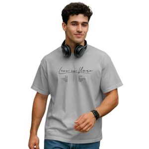 NOBERO Men's Cotton Oversized Fit Graphic Print T-Shirt