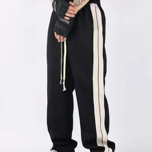 Negro Collar Tela A rayas Embellished Elástico…